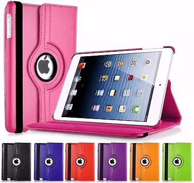 Leather 360 Degree Rotating Stand Case Cover For APPLE IPad Air 2/3/4 Air2Mini • £5.95