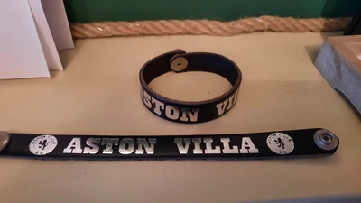 £3.99 • Buy Leather Football Bracelet Wristband Aston Villa