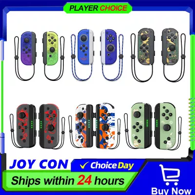 Joycon For Nintendo Switch Joy Con Controller Neon Wireless Gamepad Custom Pair • $33.99