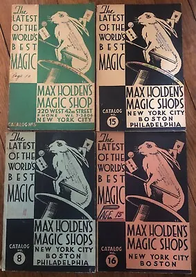 Max Holden's Magic Shops Catalogs #5 (1936) #8 #15 #16 • $50