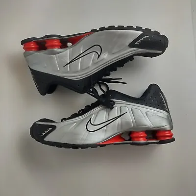 Nike Shox R4 OG Black Metallic Silver Red Sneakers Shoes BV1111-008 Men’s 10.5 • $223.29