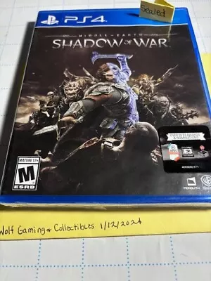 Middle-Earth: Shadow Of War - Sony PlayStation 4 CIB. CLEANED/TESTED • $9