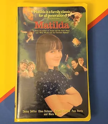 Matilda (1996) VHS - Yellow Clamshell - Danny Devito/ Rhea Perlman/ Mara Wilson • $3.99