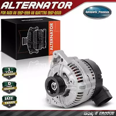 Alternator For Audi A8 97-99 A8 Quattro 97-03 S8 01-03 150Amp 12Volt CW 6-Groove • $131.99