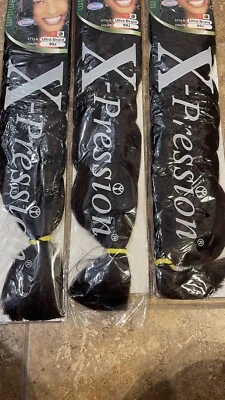 $7.50 • Buy 3 Packs X-pression Xpression Expression 82  Braiding Hair