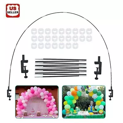 $16.88 • Buy Table Balloon Arch Kit Column Stand Base Frame Set Birthday Wedding Party Decor