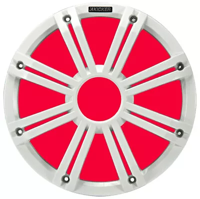 Kicker 45KMG10W Marine Boat 10  Subwoofer White Multi Color Light Sub Grill • $49.99