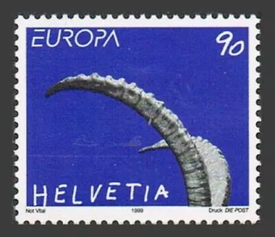 Switzerland 1053MNH.Michel 1685. EUROPE CEPT-1999.National Park.Horns Of Ibex. • $1.80
