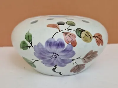 E RADFORD ~HAND PAINTED FLORAL DESIGN~ Round Posy Vase • £10