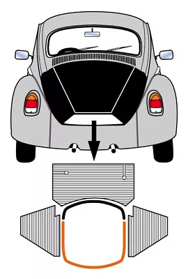 $29.95 • Buy Body To Engine Compartment Seal For 1967-74 T1 VW Super / Beetle Bug Thing Ghia