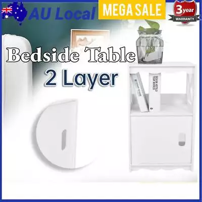 Bedside Tables Side Table Nightstand Storage Drawer Shelf Bedroom Unit 2 Layer • $27.89