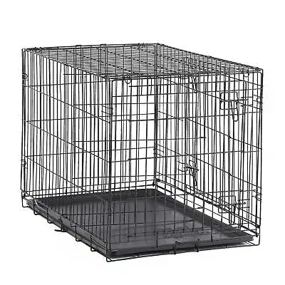 $68.98 • Buy Double-Door Foldable Metal Wire Dog Crate With Divider And Tray, X-Large, 42 