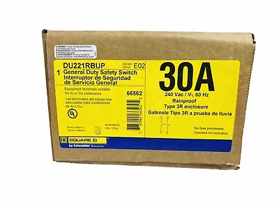 Square D DU221RBUP 30A 240V Single Phase Type 3R Outdoor Non Fuse Disconnect New • $45