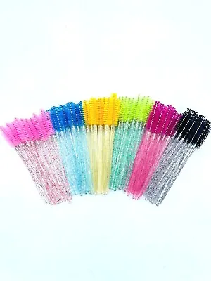 Disposable Eyelash Brush Mascara Lash Extension Wands Make Up Applicator Spoolie • £3.88