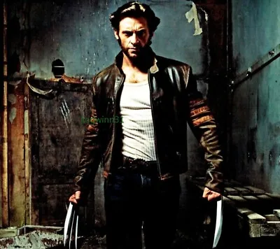 X-Men Wolverine Brown Leather Jacket Standing Collar Motorcycle Leather Jackets • $73.45