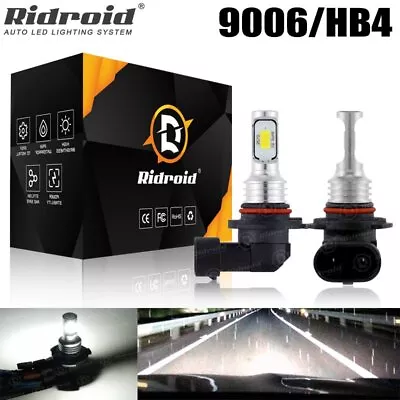 9006 HB4 LED Headlight Fog Light Bulbs Kit High Low Beam 6000K White High Power • $11.99