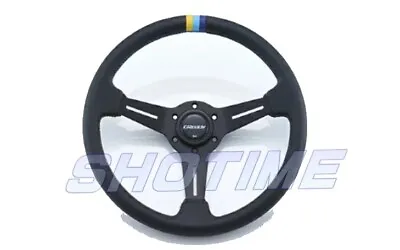 TRUST Greddy 340mm Sport Leather Steering Wheel R32 BNR32 GTR SKYLINE • $370