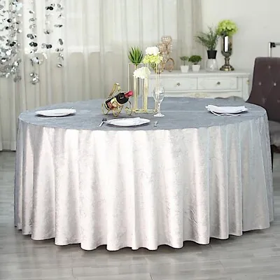 120-Inch Round Premium Velvet Tablecloth Wedding Party Home Decorations Supplies • $40.56