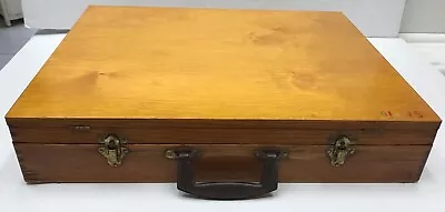 Vintage All Wood Dovetail Joint Artist Paint Box Circa 1950s-Beautiful Condition • $95