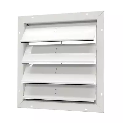Gable Vent Automatic Shutter Louver Square White Aluminum 19.25 In. X 19.25 In.a • $60.05