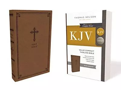 KJV Value Thinline Bible Compact Leathersoft Brown Red Letter Comfort Print: Hol • £13.14