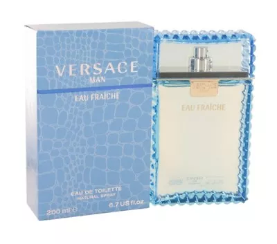 Versace Eau Fraiche Men 6.7 6.8 Oz 200 Ml *Eau De Toilette* Spray Nib Sealed • $73.98