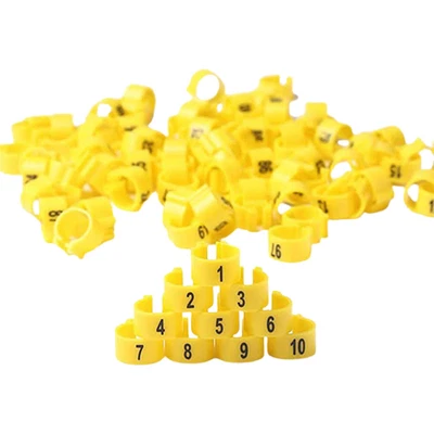 100X Bird Leg Band Removable Number Mark Plastic Poultry Identification Band UK • £7.52