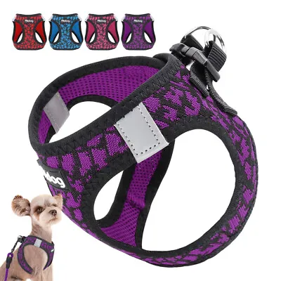 Reflective Dog Step In Harness Pet Puppy Cat Mesh Padded Walking Vest Chihuahua • $17.59