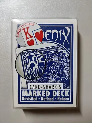 Card Shark Marked Deck Phoenix Back Blue Large Index  • £14.25