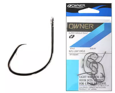 Brand New - Owner 5114 Mutu Light Circle Fishing Hook - Choose Size • $5.99