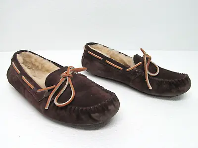 UGG Australia Dakota Slippers Brown Sheepskin Moccasins Women's Size 6M • $22.99