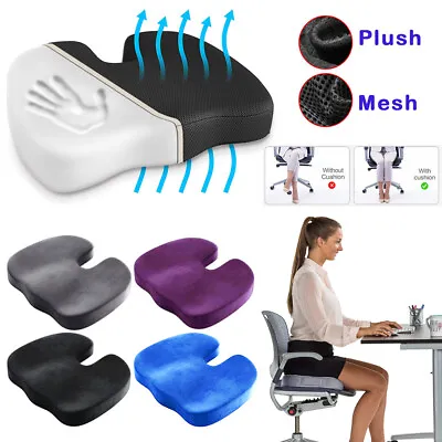 Memory Foam Seat Cushion Orthopaedic Back Support Car Office Chair Desk Posture • £9.95