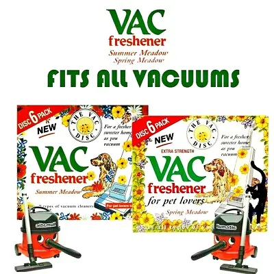 Vac Disc Vacuum Cleaner Air Freshener Discs Hoover Freshner Any Vacuum Cleaner • £16.99