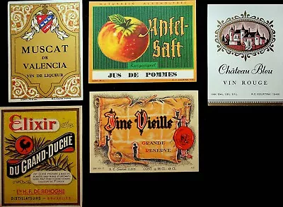 Vintage Lot Of New Unsed Five Wine Labels For Framing - A12-23 • $13