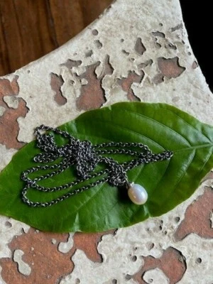 $75 • Buy Trollbeads Fantasy Necklace With Pearl Silver Size 60 Cm/23.6 In I
