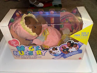 Rare CIB African American Magic Nursery Newborn Doll Mattel New- VG Condition • $179.99