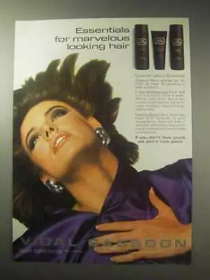 1985 Vidal Sassoon Ad - Shampoo Finishing Rinse • $19.99