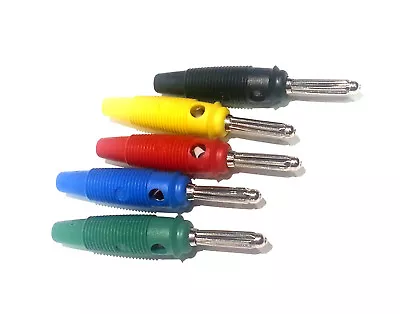 Banana Plugs Screwable 4 Piece Make Hirschmann BÜLA20K • $10.44