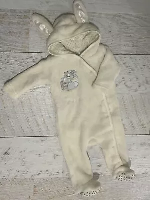 DISNEY Baby Boys Sz 3-6 Mths One-piece Hooded  Warm Fluffy Allinone THUMPER • $12.90