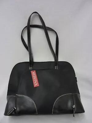 Nwt Merona Brand Large Zipper Around Black Worktote Double Handle Shoulder Bag • $4.99