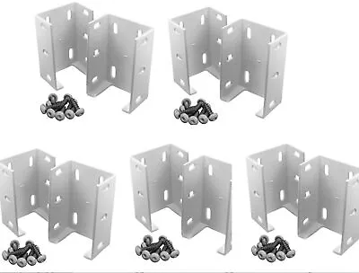 Aluminum Fence Rail Bracket 10 PС Heavy Duty Metal Outdoor Garden Vinyl Fence. • $54.56