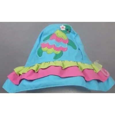 NWT Gymboree Hat Sea Turtle Turtle Pink Blue Beach Size 6 - 12 Months Chin Strap • $16.98