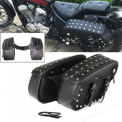 $125.14 • Buy Motorcycle Side Saddle Bags For Yamaha V-Star XVS 650 1100 Custom Silverado USA