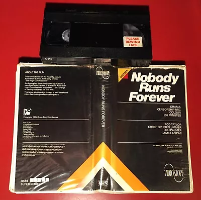 *NOBODY RUNS FOREVER Vhs VIDEOSCOPE 60s Spy Thriller Aka The High Commissioner* • $55