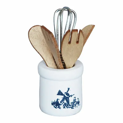 1:12 Knife Fork Spoon Whisk Jar Dollhouse Miniature Kitchen Accessory Decoration • $6.88