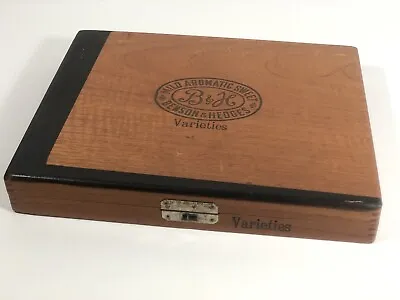 Vintage Benson Hedges Varieties Solid Wood Cigar Box La Yerba Habana Made In USA • $59.99