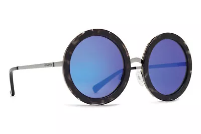 Vonzipper Black Fling Round Sunglasses BLK-TORT/BLUE CHROME SJJFEFLI-BTB  • $119.99