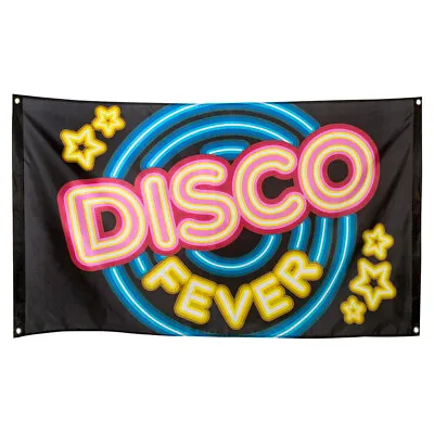 1970's Disco Fever Fabric Flag 1970's Party / Event Decoration - 3ft X 5ft - New • £5.49