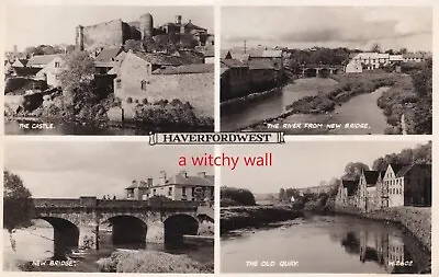 £3.99 • Buy Vintage Postcard W2602 - Haverfordwest Castle River New Bridge Old Quay - C1957
