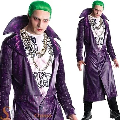 £40.49 • Buy Deluxe Suicide Squad Joker Costume Mens Halloween Fancy Dress Jacket & Shirt